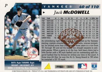 1996 Score - Dugout Collection (Series One) #40 Jack McDowell Back