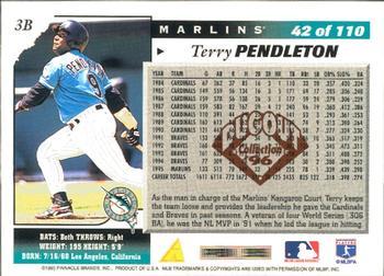 1996 Score - Dugout Collection (Series One) #42 Terry Pendleton Back