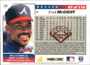 1996 Score - Dugout Collection (Series One) #67 Fred McGriff Back