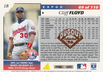 1996 Score - Dugout Collection (Series One) #69 Cliff Floyd Back