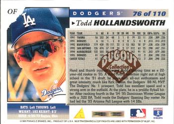 1996 Score - Dugout Collection (Series One) #76 Todd Hollandsworth Back
