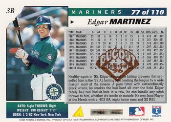 1996 Score - Dugout Collection (Series One) #77 Edgar Martinez Back