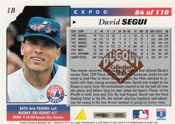 1996 Score - Dugout Collection (Series One) #84 David Segui Back