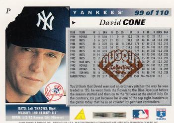 1996 Score - Dugout Collection (Series One) #99 David Cone Back