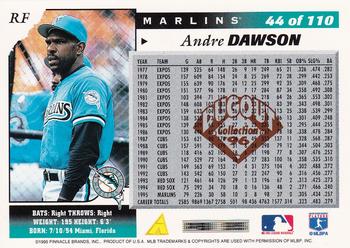 1996 Score - Dugout Collection Artist's Proofs (Series One) #44 Andre Dawson Back