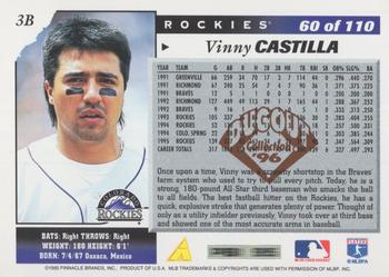 1996 Score - Dugout Collection Artist's Proofs (Series One) #60 Vinny Castilla Back