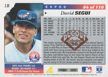 1996 Score - Dugout Collection Artist's Proofs (Series One) #84 David Segui Back
