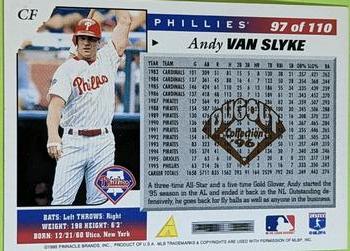 1996 Score - Dugout Collection Artist's Proofs (Series One) #97 Andy Van Slyke Back