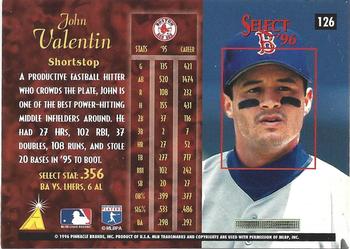 1996 Select - Artist's Proofs #126 John Valentin Back