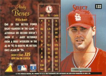 1996 Select - Artist's Proofs #132 Andy Benes Back
