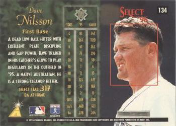1996 Select - Artist's Proofs #134 Dave Nilsson Back