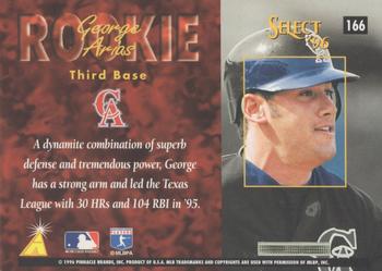1996 Select - Artist's Proofs #166 George Arias Back