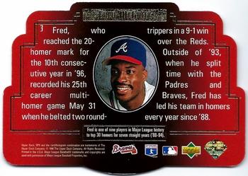 1996 SPx - Gold #3 Fred McGriff Back