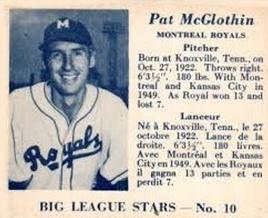 1950 Big League Stars (V362) #10 Pat McGlothin Front