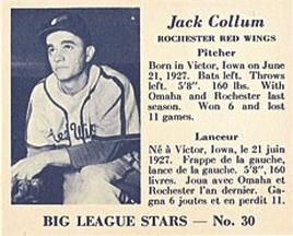 1950 Big League Stars (V362) #30 Jack Collum Front