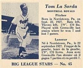 1950 Big League Stars (V362) #45 Tom Lasorda Front