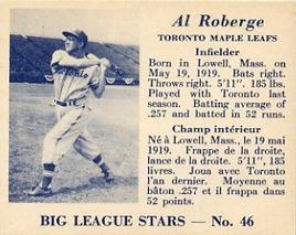 1950 Big League Stars (V362) #46 Skippy Roberge Front