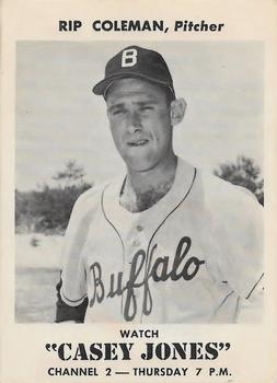 1958 Bond Bread Buffalo Bisons #NNO Rip Coleman Front