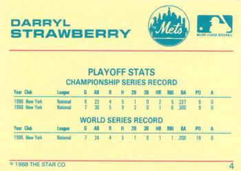 1989 Star Darryl Strawberry Purple #4 Darryl Strawberry Back