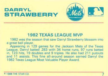 1989 Star Darryl Strawberry Purple #7 Darryl Strawberry Back