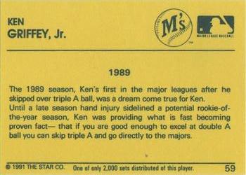 1991 Star Diamond #59 Ken Griffey Jr. Back