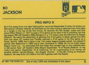 1991 Star Diamond #6 Bo Jackson Back