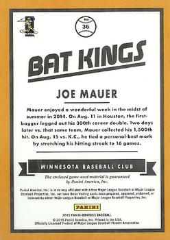 2015 Donruss - Bat Kings #36 Joe Mauer Back