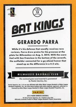 2015 Donruss - Bat Kings Studio Series #12 Gerardo Parra Back