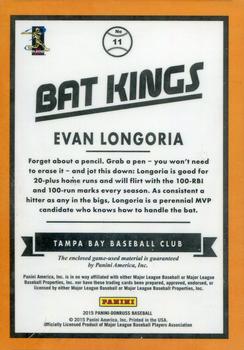 2015 Donruss - Bat Kings Studio Series #11 Evan Longoria Back