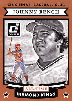 2015 Donruss - All-Time Diamond Kings #13 Johnny Bench Front