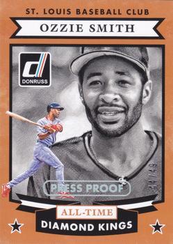 2015 Donruss - All-Time Diamond Kings Press Proofs Silver #11 Ozzie Smith Front