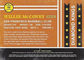 2015 Donruss - All-Time Diamond Kings Press Proofs Silver #16 Willie McCovey Back
