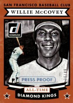 2015 Donruss - All-Time Diamond Kings Press Proofs Silver #16 Willie McCovey Front