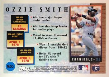 1996 Topps Chrome - Masters of the Game Refractor #MG5 Ozzie Smith Back