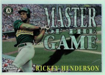 1996 Topps Chrome - Masters of the Game Refractor #MG6 Rickey Henderson Front