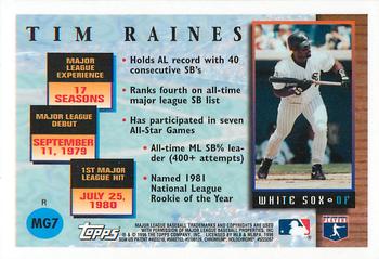 1996 Topps Chrome - Masters of the Game Refractor #MG7 Tim Raines Back