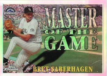 1996 Topps Chrome - Masters of the Game Refractor #MG14 Bret Saberhagen Front