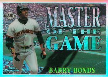 1996 Topps Chrome - Masters of the Game Refractor #MG18 Barry Bonds Front