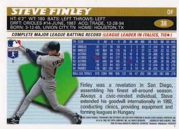 1996 Topps Chrome - Refractors #38 Steve Finley Back