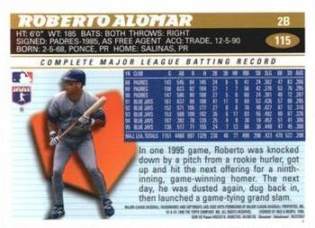 1996 Topps Chrome - Refractors #115 Roberto Alomar Back