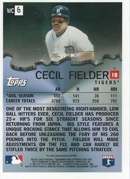 1996 Topps Chrome - Wrecking Crew Refractor #WC6 Cecil Fielder Back