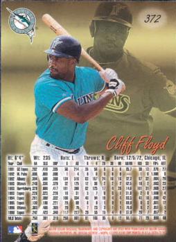 1997 Ultra #372 Cliff Floyd Back