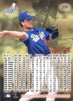 1997 Ultra #379 Todd Zeile Back