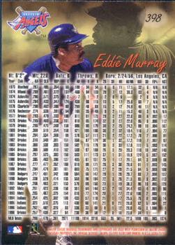 1997 Ultra #398 Eddie Murray Back