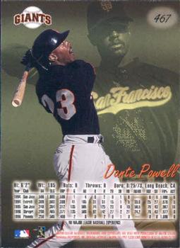 1997 Ultra #467 Dante Powell Back