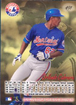 1997 Ultra #491 Orlando Cabrera Back
