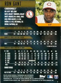 1996 Topps Gallery - Player's Private Issue #68 Ron Gant Back