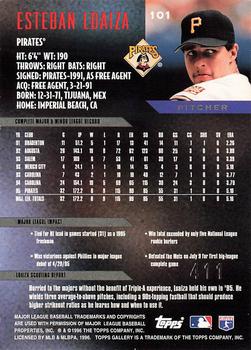 1996 Topps Gallery - Player's Private Issue #101 Esteban Loaiza Back