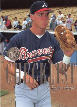 1996 Ultra - Checklists (Series One) Gold Medallion #5 Chipper Jones Front