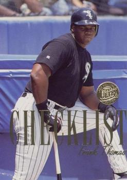1996 Ultra - Checklists (Series One) Gold Medallion #9 Frank Thomas Front